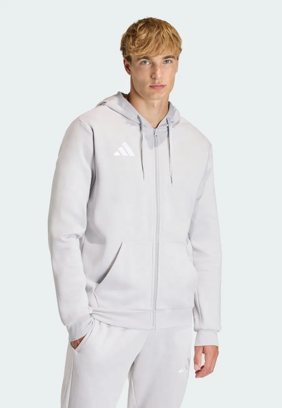 Спортивная толстовка на молнии ADIDAS PERFORMANCE 'Entrada26' светло-серого цвета — фото 2