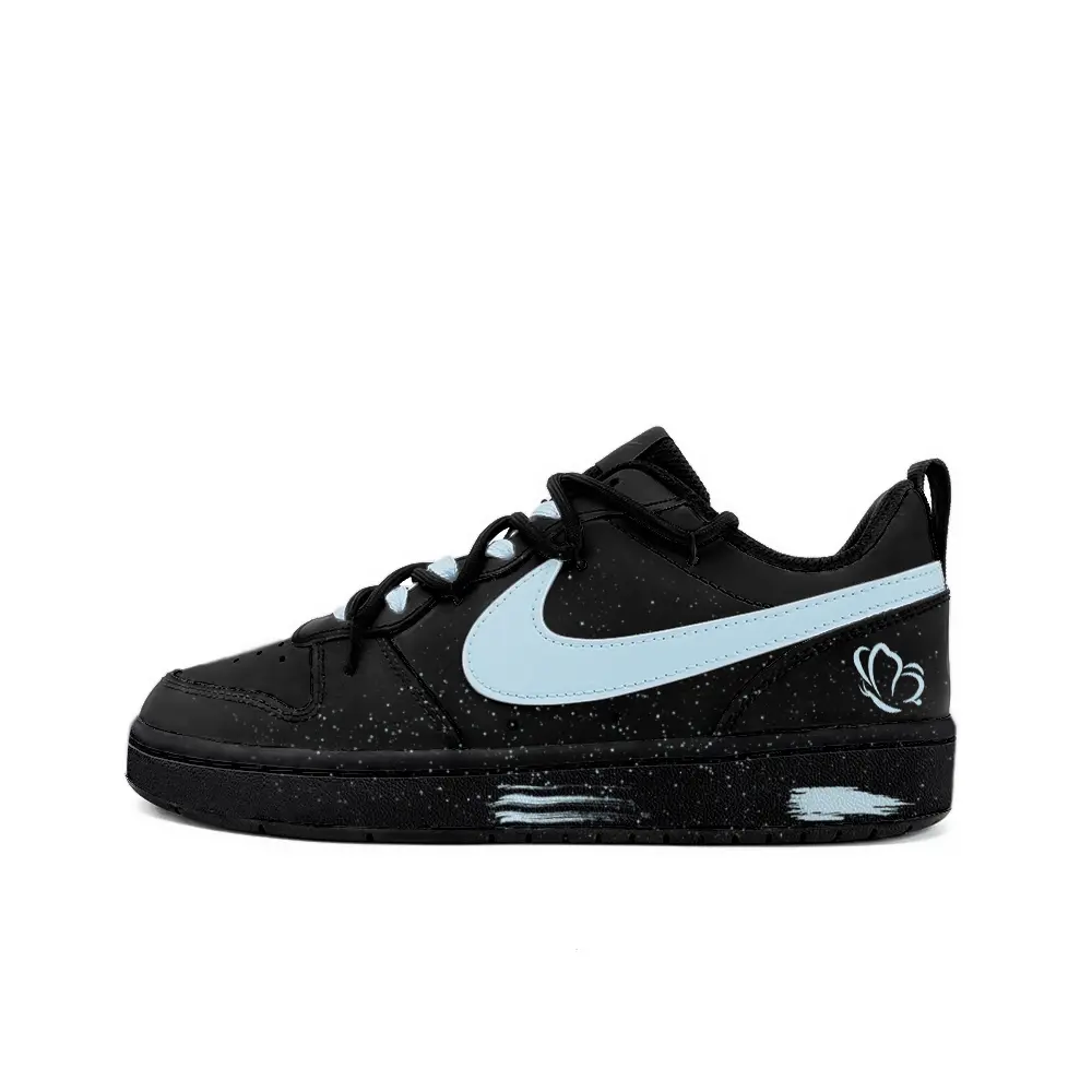 

Кроссовки Nike Court Borough Skateboarding Shoes Women's Low-top Black/Blue, черный