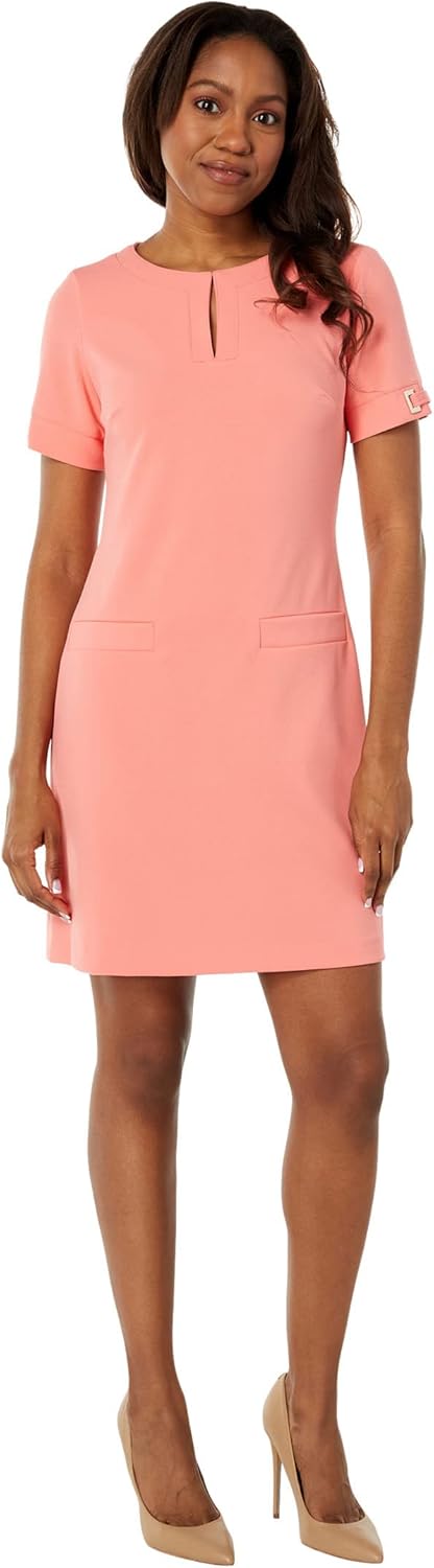 

Платье-трапеция Tommy Hilfiger Scuba Crepe с люверсами на рукавах, Bloom