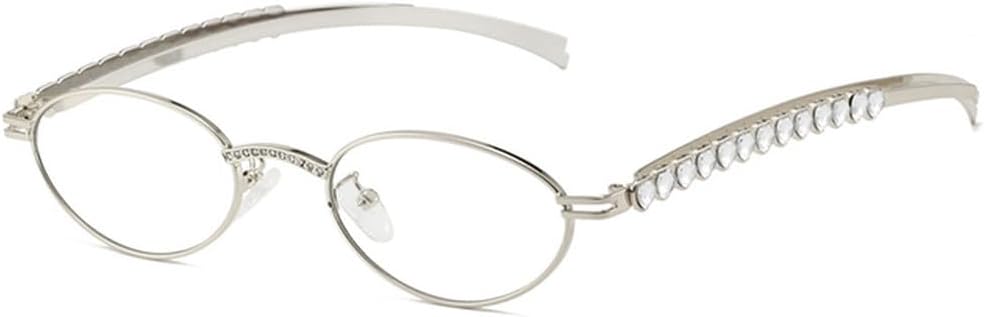 

Женские солнцезащитные очки со стразами, стильные овальные солнцезащитные очки, винтажные круглые солнцезащитные очки, мужские очки с бриллиантами, роскошные очки generic, Silver Clear