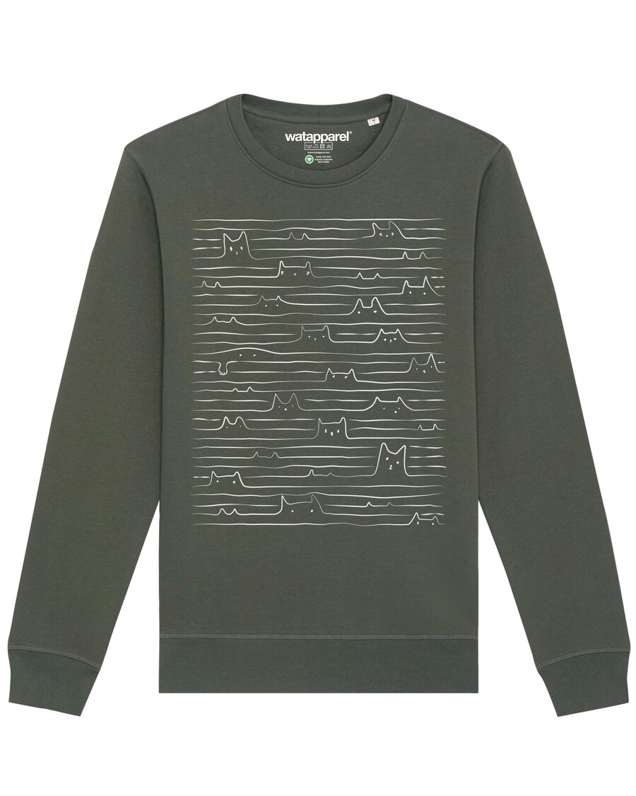 

Толстовка Watapparel Doodle Cats, хаки