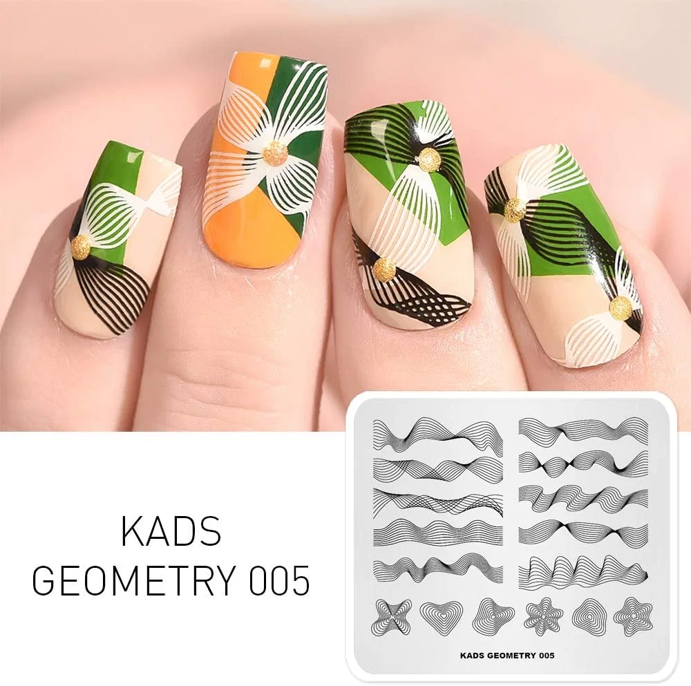 Пластина для стемпинга KADS с геометрическим узором Kads