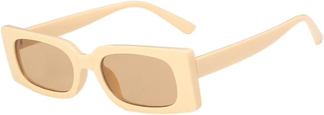 

Солнцезащитные очки с защитой UV400 | Линзы конфетного цвета, маленькая оправа | Для женщин и мужчин, для занятий спортом на открытом воздухе и вождения DSVIGF, Beige Tea