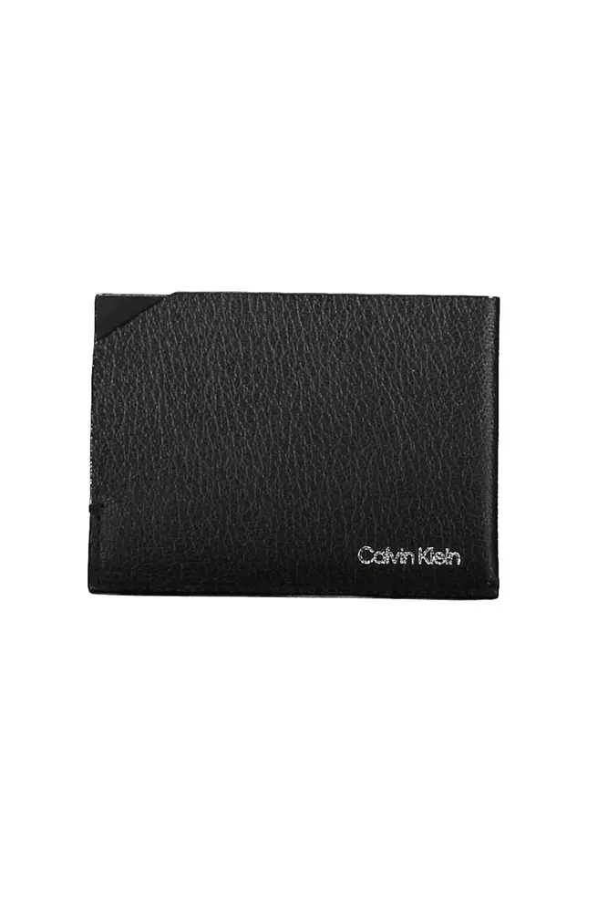 

Черный кожаный мужской кошелек Calvin Klein