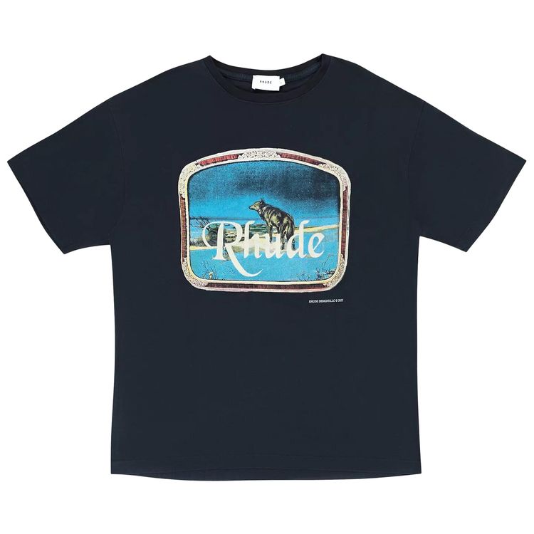 

Футболка Rhude Lone Wolf Tee Black, черный