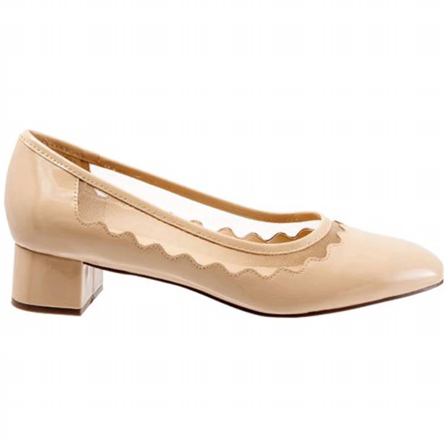 Женские мюли Lark на каблуке в цвете нюд Trotters, Nude Patent — фото 2