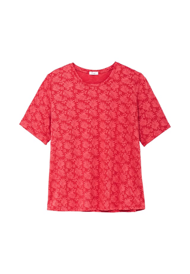 

Рубашка с принтом по всей поверхности слегка приталенная Sheego, красный