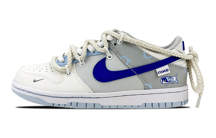 

Кроссовки Nike Dunk Skateboard Shoes Women's Low-Top Gray Blue