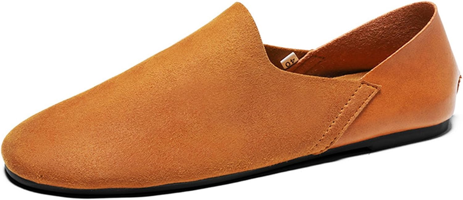 

Мужские лоферы Myallfeet с замшевой отделкой, мягкой подошвой, дышащие, роскошные, удобные, из мягкой кожи, противоскользящие, повседневные, коричневый