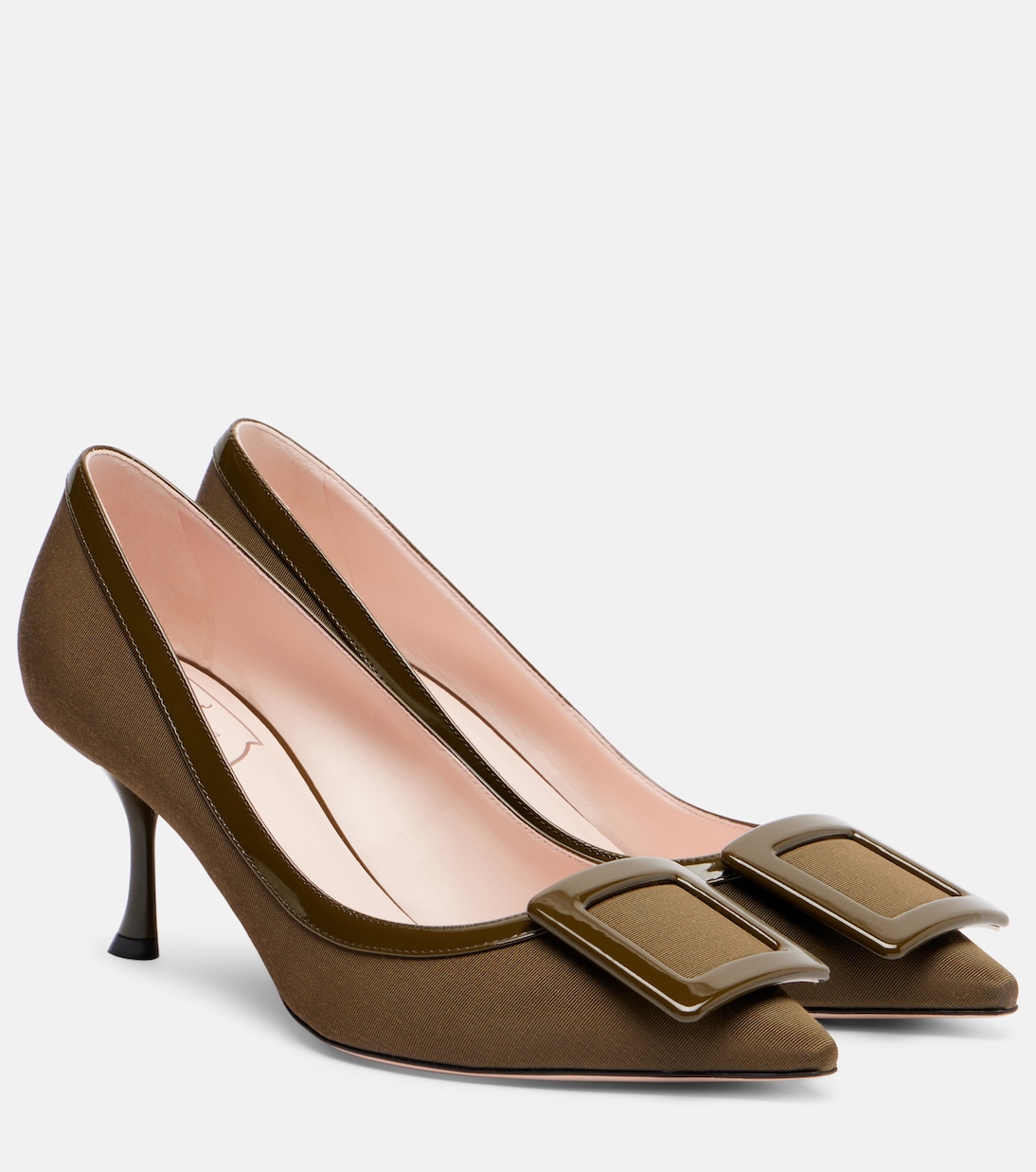Viv In The City 65 туфли-лодочки с кожаной отделкой Roger Vivier, Verde Militare And Oliva Medio