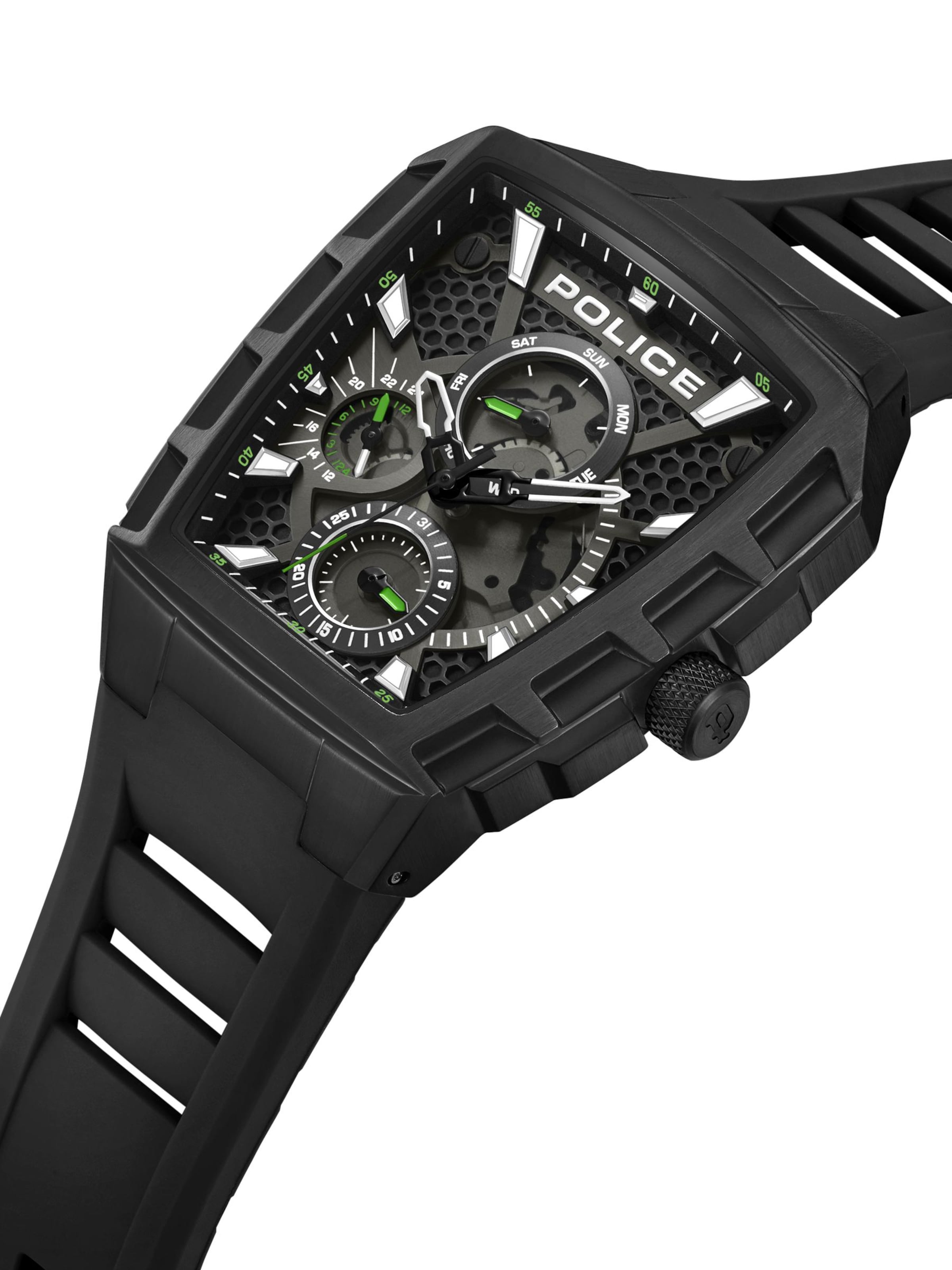 

POLICE Часы Analog 'Tough Gear' в черном цвете