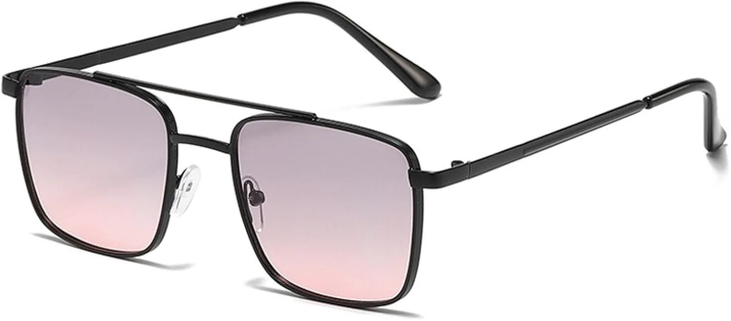 

Женские солнцезащитные очки в стиле ретро с металлическими перемычками, прозрачные линзы с градиентом цвета "океан", защита от УФ-излучения UV400 HHZZYVY, 2