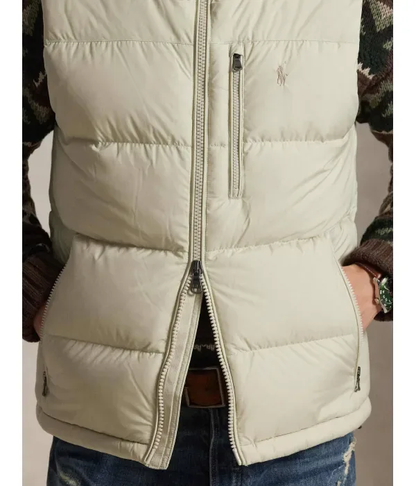Пуховая куртка без рукавов regular fit Polo Ralph Lauren, бежевый — фото 4