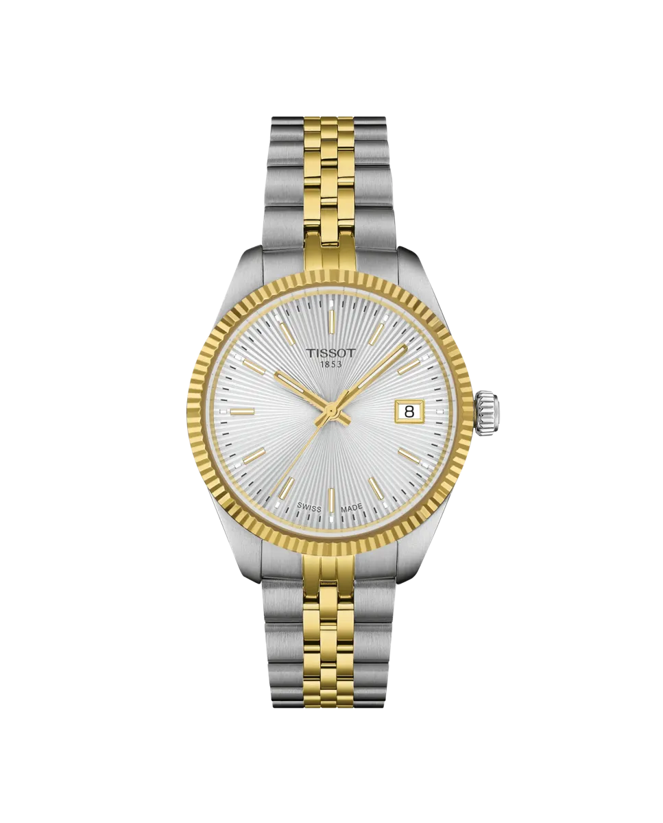 

Женские часы Ballade кварцевые двухцветные стальные Tissot, серебряный
