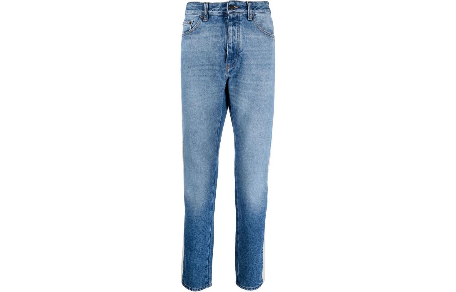 

Джинсы прямого кроя с нашивкой-логотипом PALM ANGELS, светло-голубой