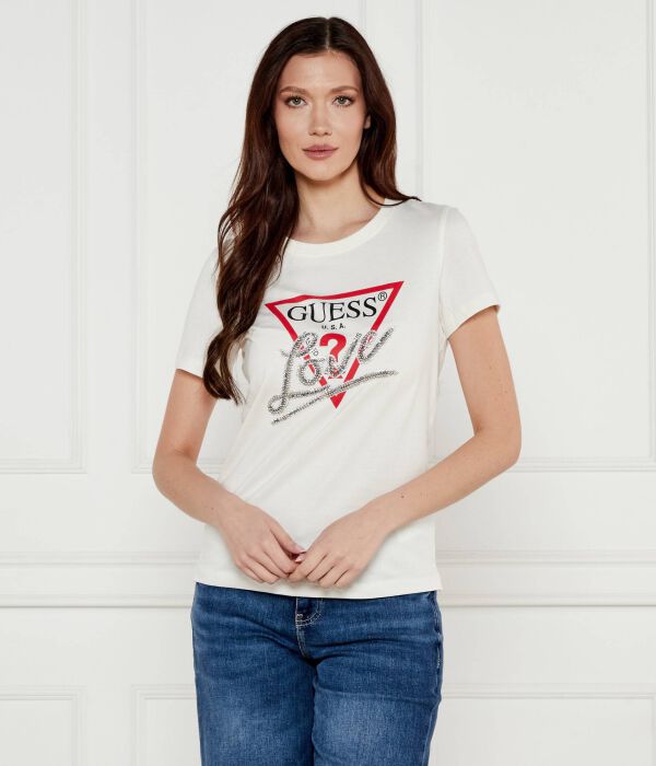 

Футболка женская Guess Jeans с логотипом, белый
