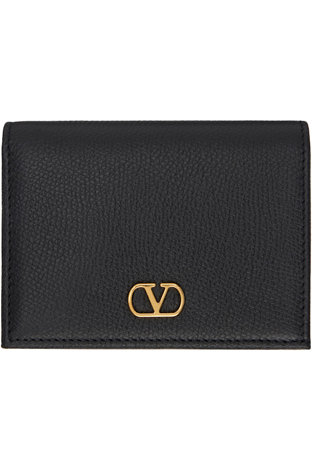 

Кошелек Vlogo из зернистой телячьей кожи Valentino Garavani, черный