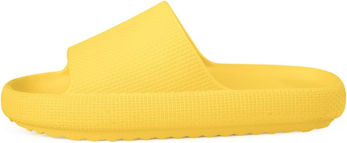 

Тапочки с высокой эластичностью для женщин и мужчин, для ванной и душа, с мягкой подошвой, как облако, пляжные и садовые сабо Ilinxuan, желтый