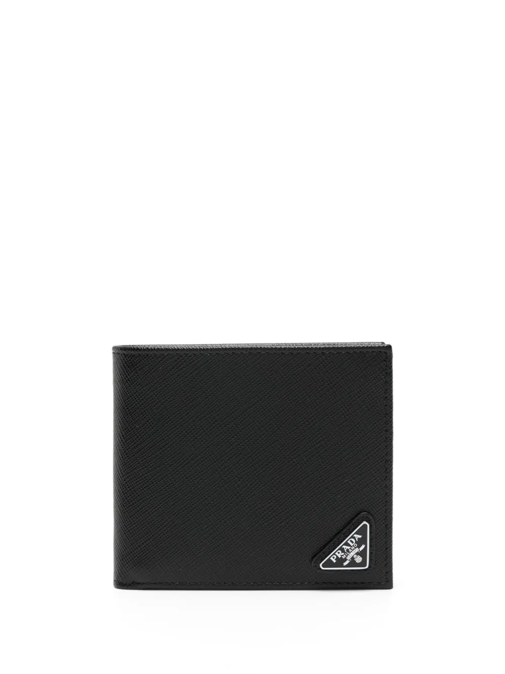 

Кошелек из кожи Saffiano с логотипом Prada, черный