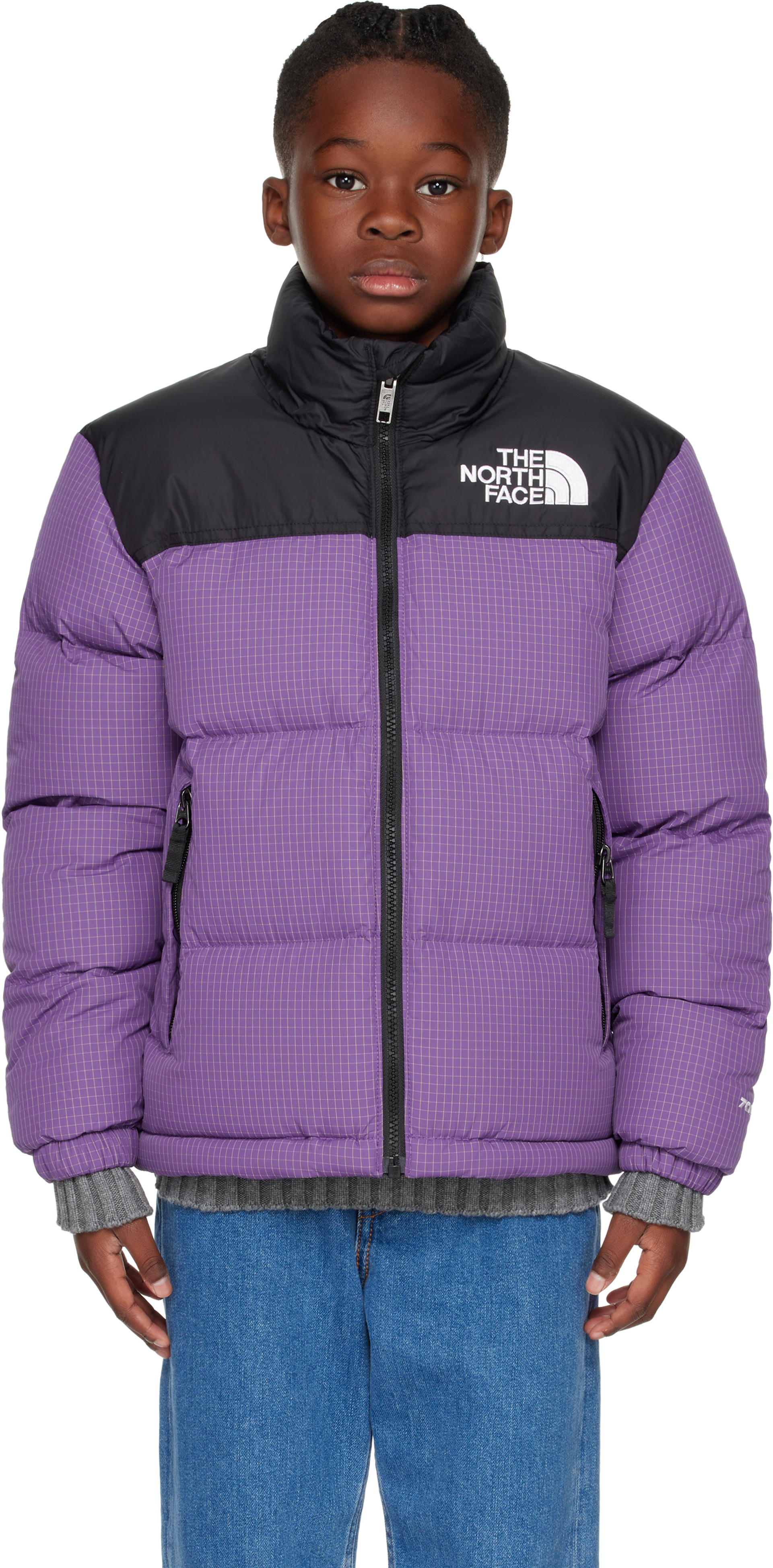 

Пуховик Big Kids Purple 1996 года выпуска в стиле Ретро Nuptse The North Face Kids