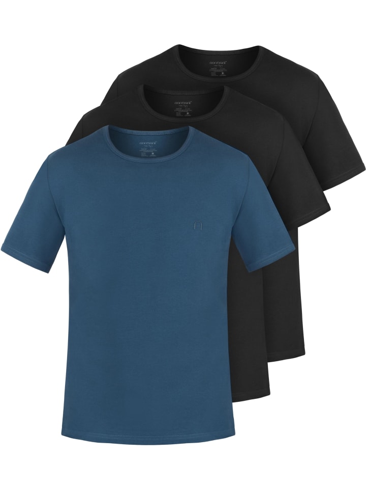 

Normani Комплект из 3 мужских футболок из органического хлопка от Nyons в темно-синем/черном/черном цветах, Черный, Normani Комплект из 3 мужских футболок из органического хлопка от Nyons в темно-синем/черном/черном цветах