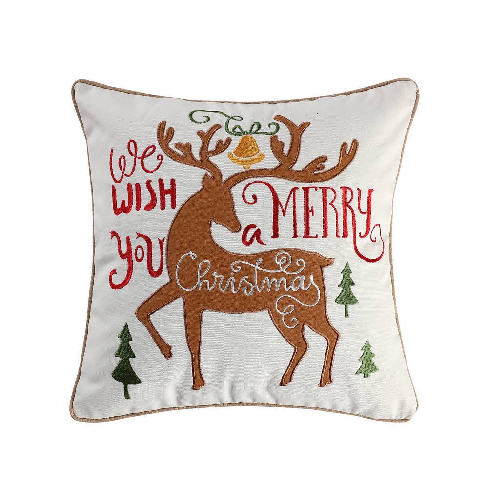 

Подушка Levtex Home Tinsel Merry Deer, белый