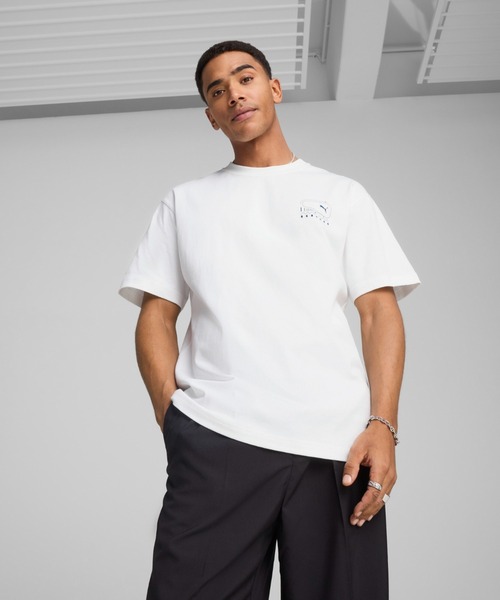 

Мужская футболка с коротким рукавом, принт PUMA, белый