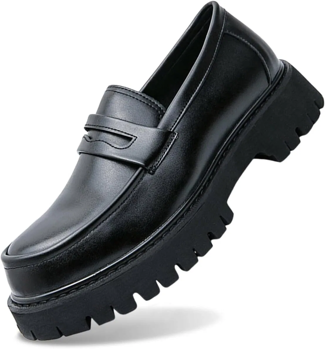Generic Туфли 2026 Schuhe Herren Frhlings- Herbstausgabe Jugend Le Fu Dicke Sohlen Höhe erhöhende Schwarze Mode Casual Lederschuhe