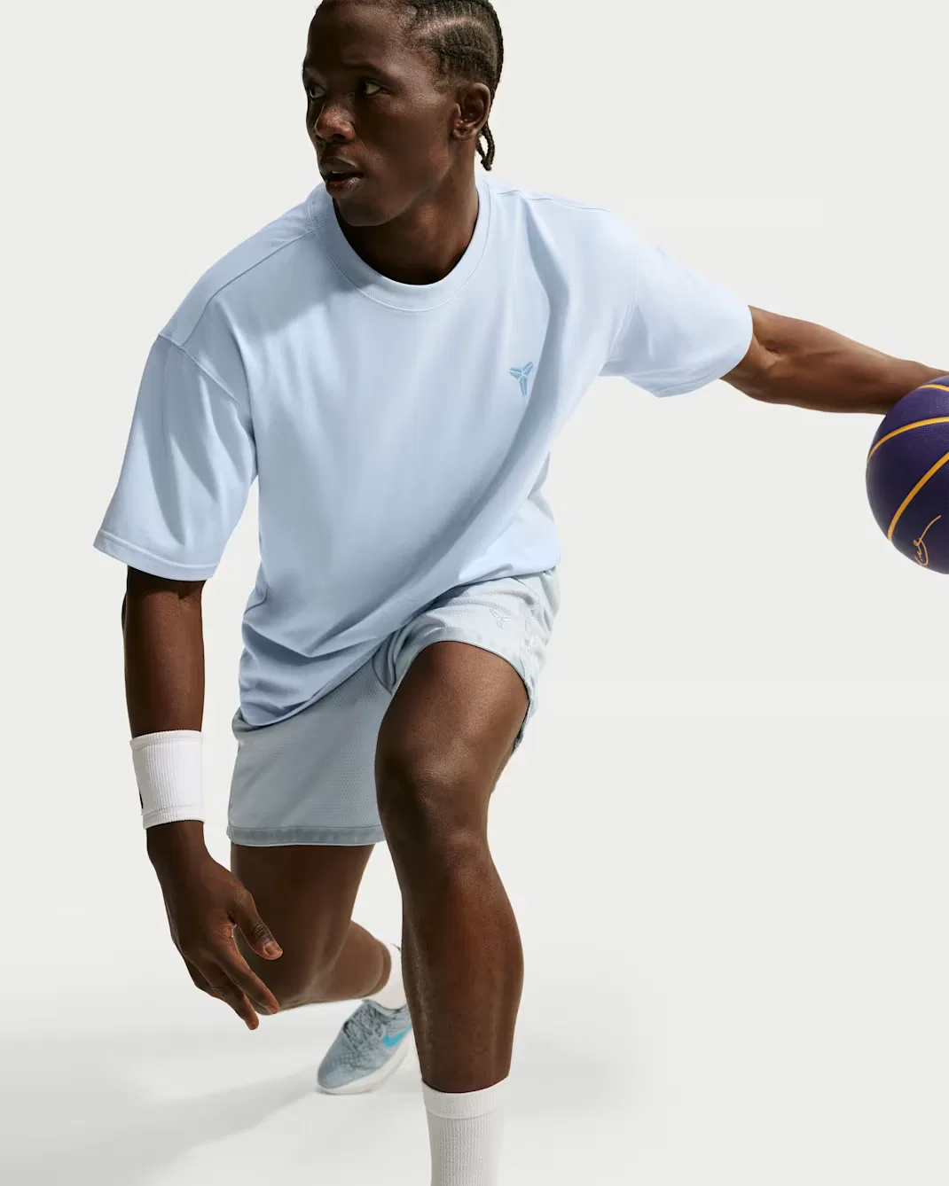 Мужская баскетбольная футболка Nike Dri-FIT Kobe, Light Armory Blue/Work Blue — фото 3
