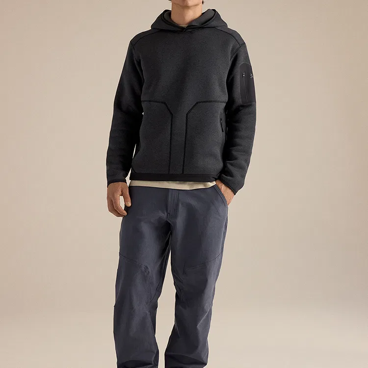 Мужское флисовое худи с капюшоном Dark Jade Heather Arcteryx — фото 4