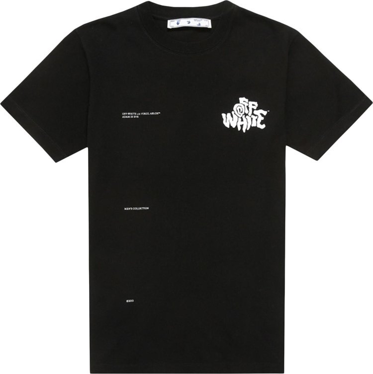 

Футболка Off-White Off Blur Logo Slim Tee 'Black/White', черный