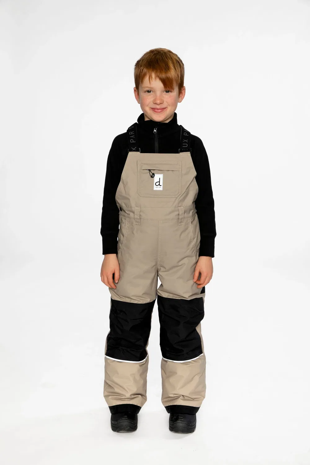 Детский зимний комбинезон-штаны Play Overall Snow Bib Deux par Deux, Taupe — фото 2