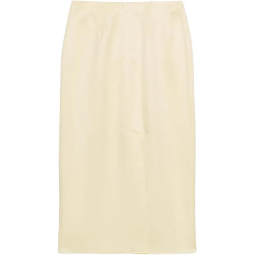 Женская длинная юбка повседневная с моделью ZARA, Raw White — фото 3