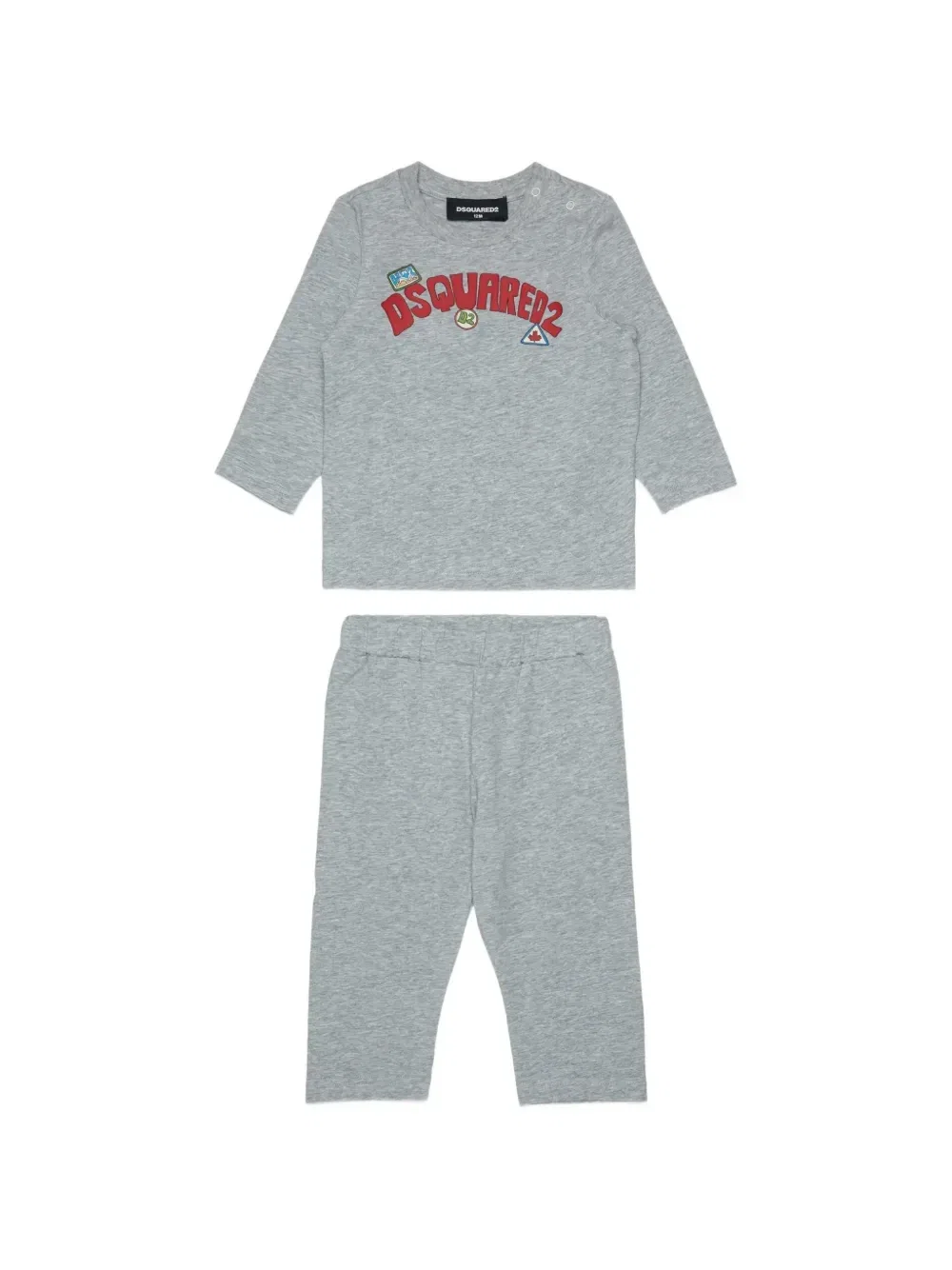 Комплект для новорожденного с логотипом Dsquared2 Kids, серый