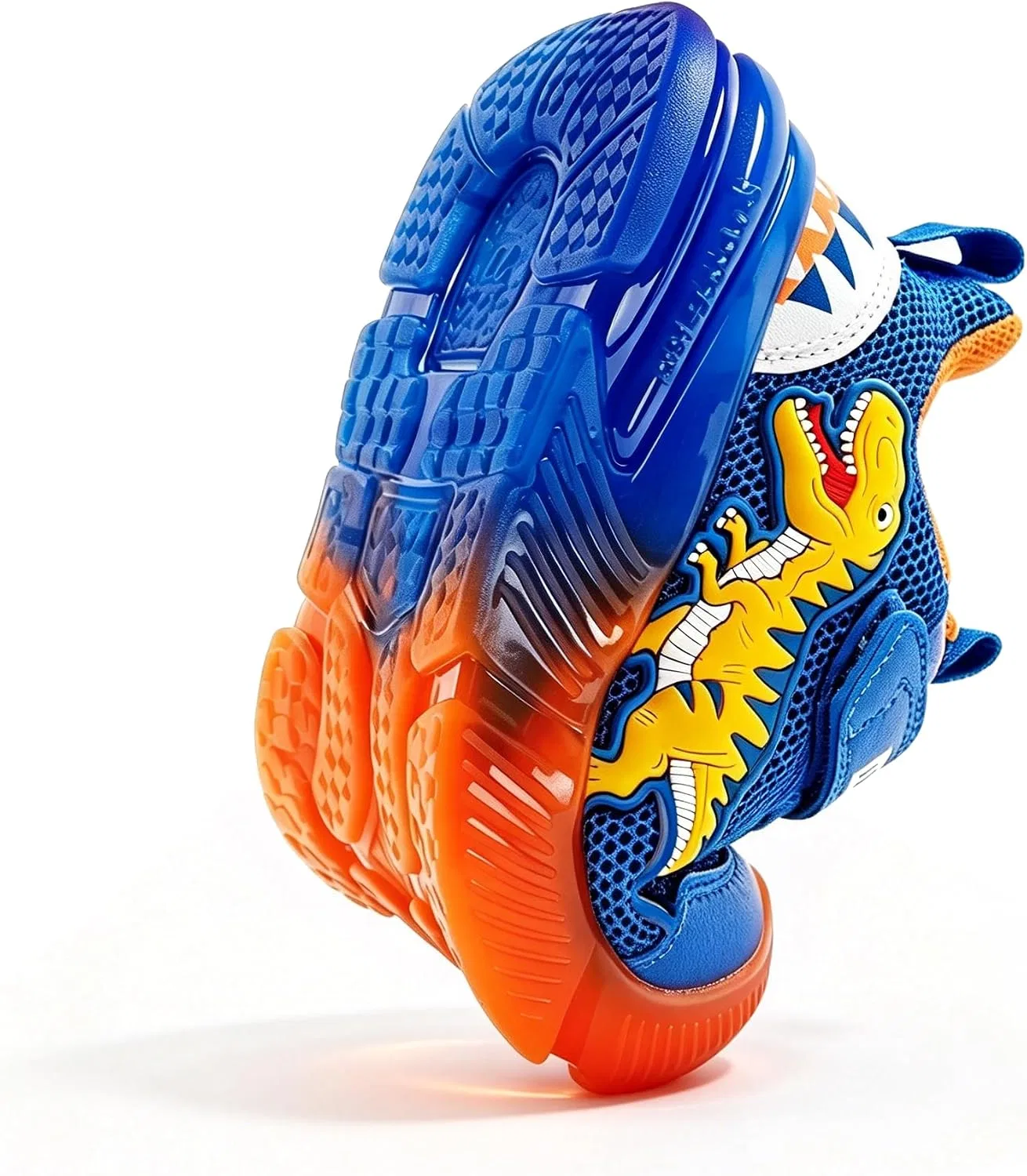 Детские кроссовки для мальчиков с LED-подсветкой T-REX Dinosaur EXDINO, Blue — фото 4