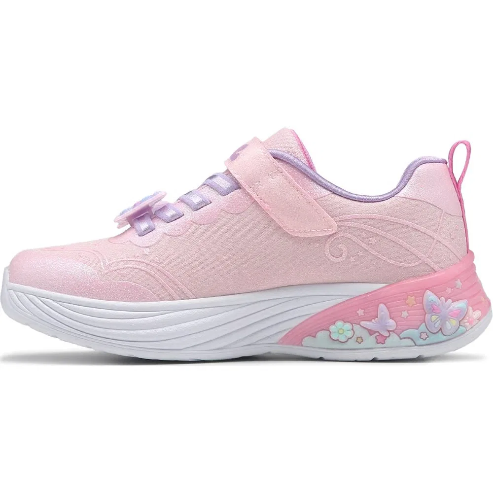 Детские кроссовки с подсветкой Skechers, Light Pink Multi — фото 3