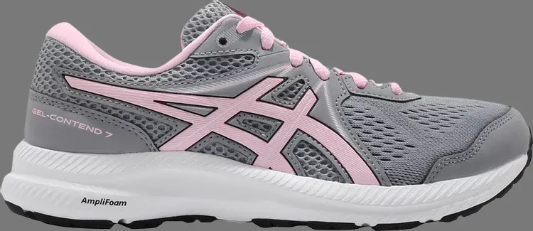 

Кроссовки wmns gel contend 7 wide 'sheet rock pink salt' Asics, серый