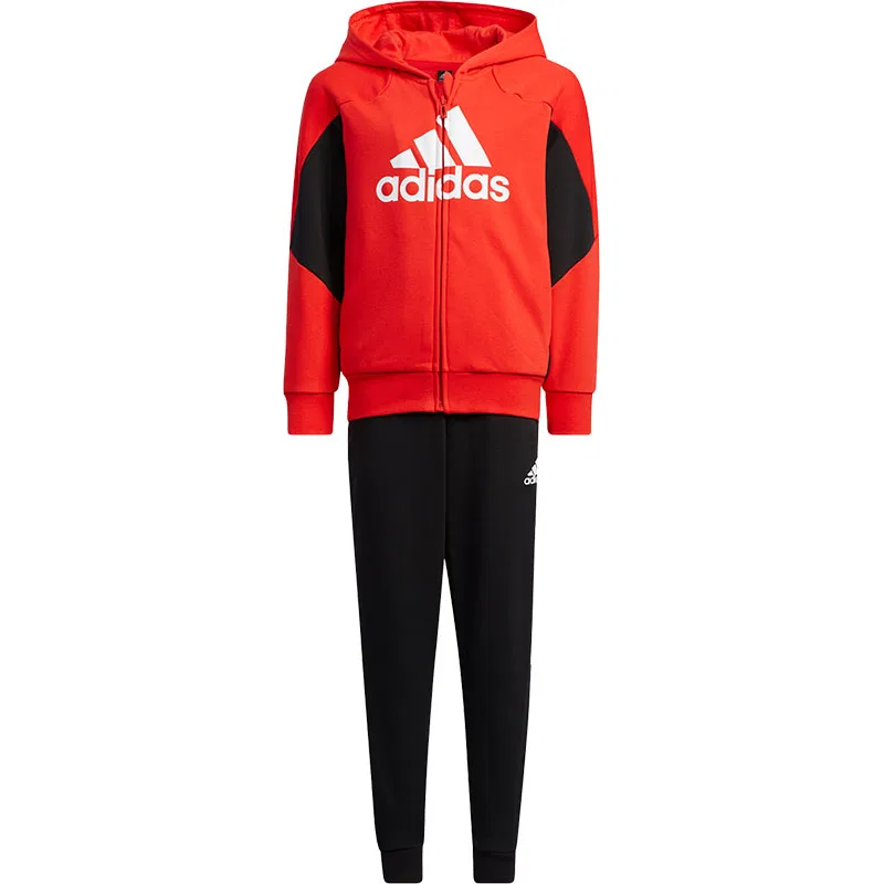 Детский спортивный комплект с капюшоном Adidas, Red/Black