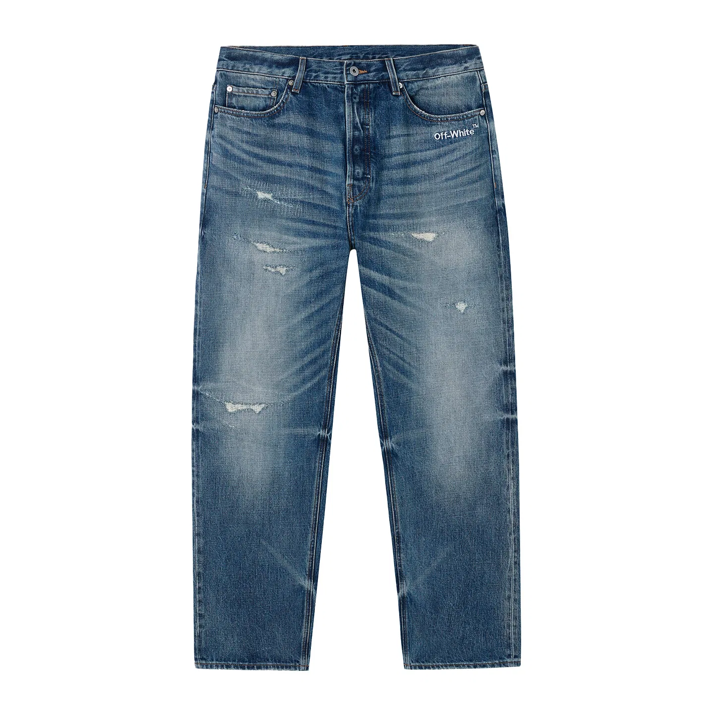 Детские джинсы прямого кроя OFF-WHITE, Blue