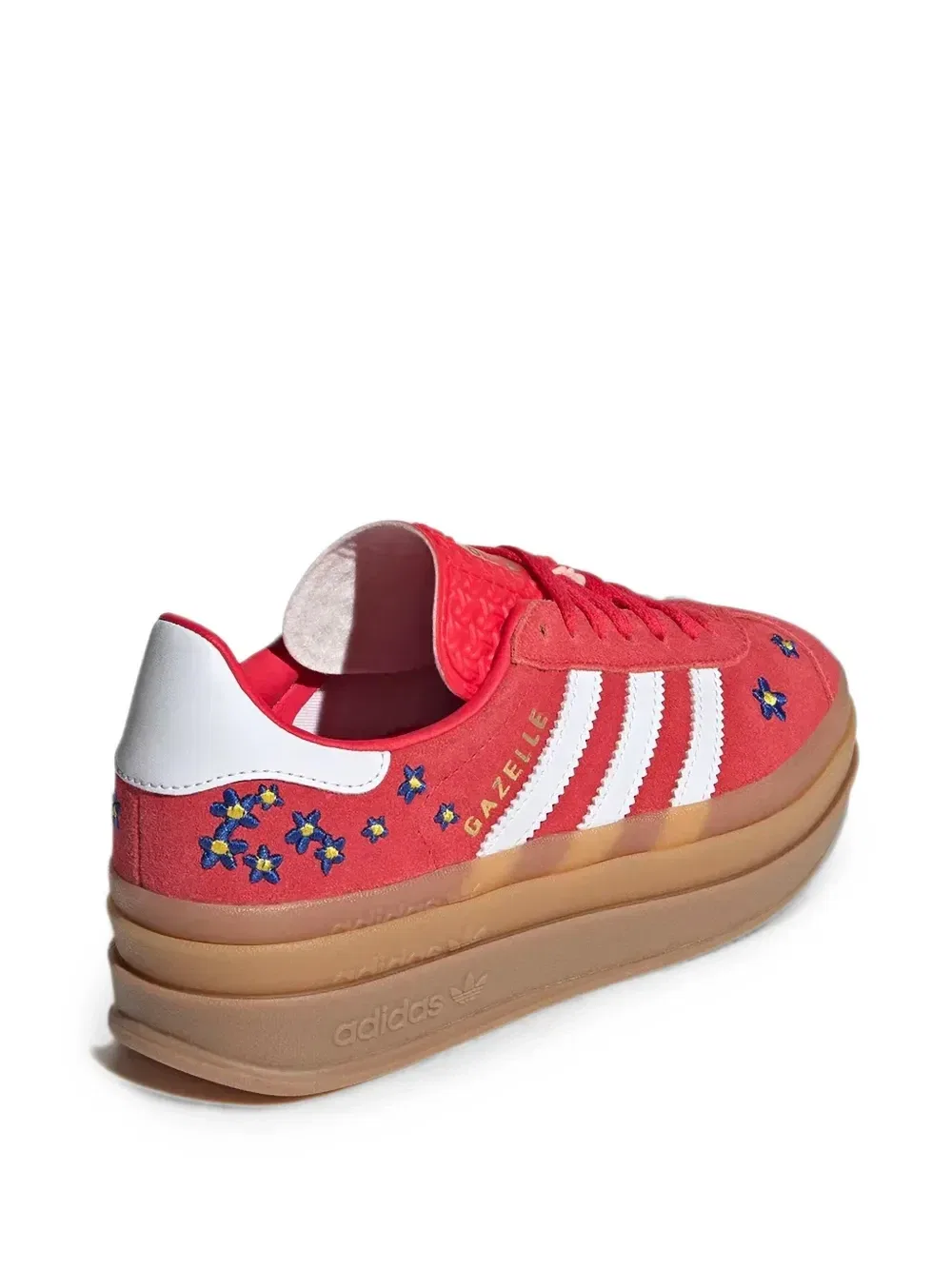 Кроссовки Gazelle с цветочной вышивкой Adidas Kids, красный — фото 3
