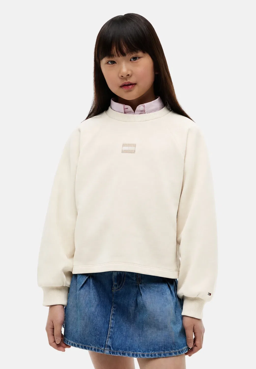 Толстовка с рукавами реглан и принтом флага в тон Tommy Hilfiger, Off White-Ybh — фото 2