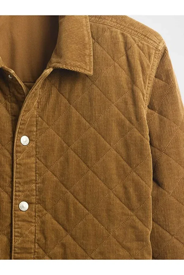 Мужская куртка-рубашка с принтом Gap, Light Brown-001 — фото 4