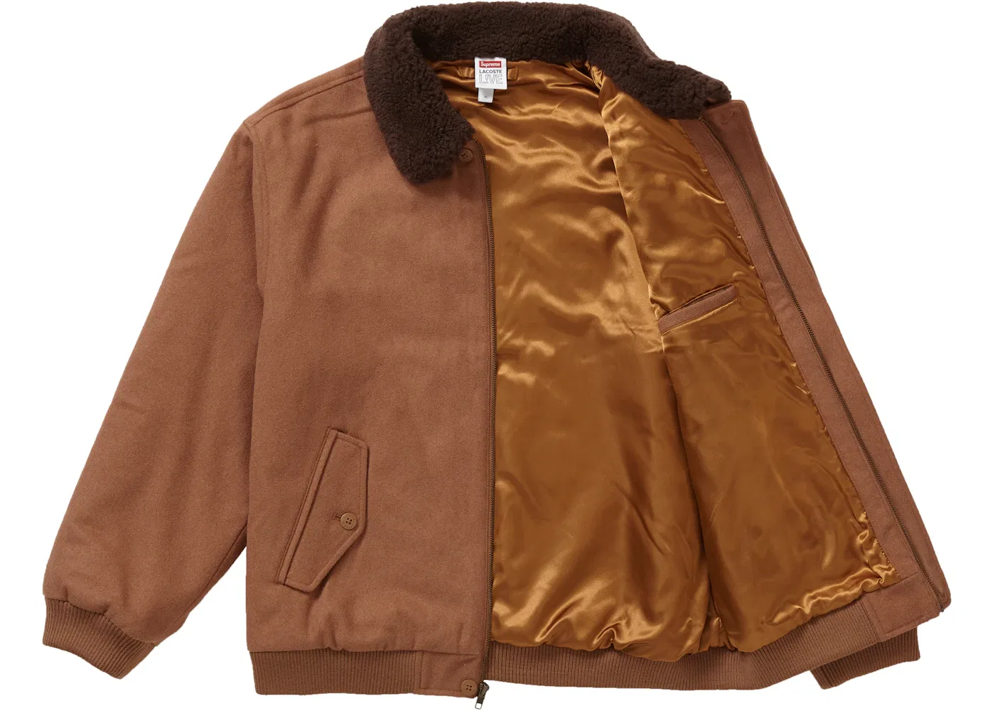 Мужская куртка-бомбер из шерсти Bomber Jacket Supreme, Tan — фото 2