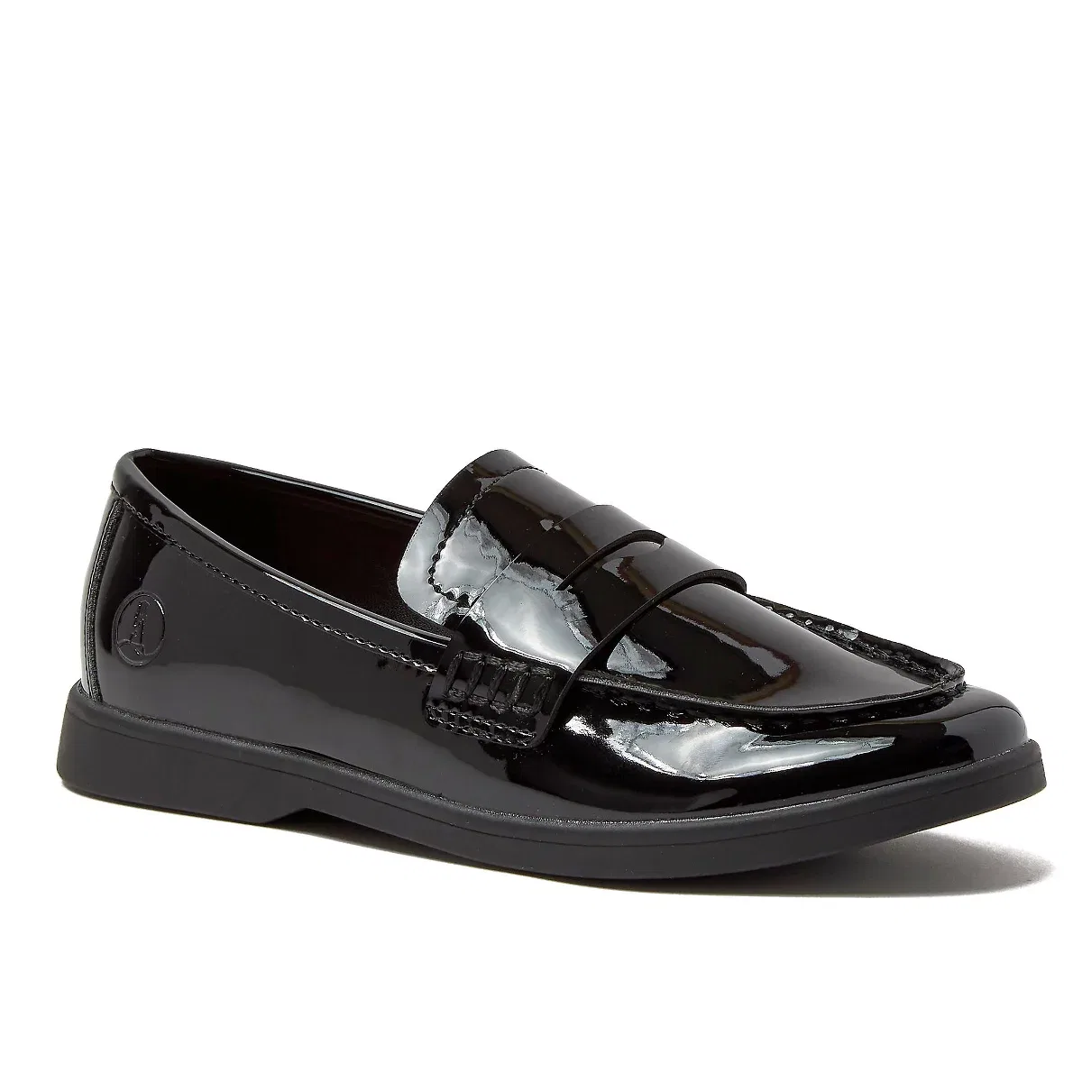 Детские туфли-лоферы без каблука Lands' End, Black Patent