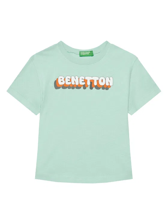 Футболка regular fit United Colors Of Benetton, зеленый