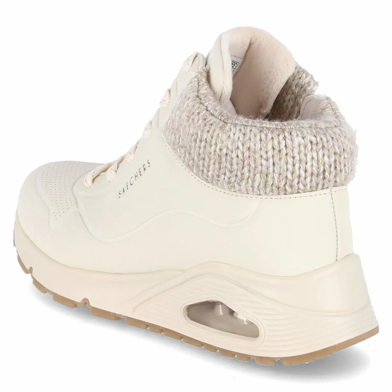 Кроссовки высокие на шнуровке Skechers, бежевый — фото 3