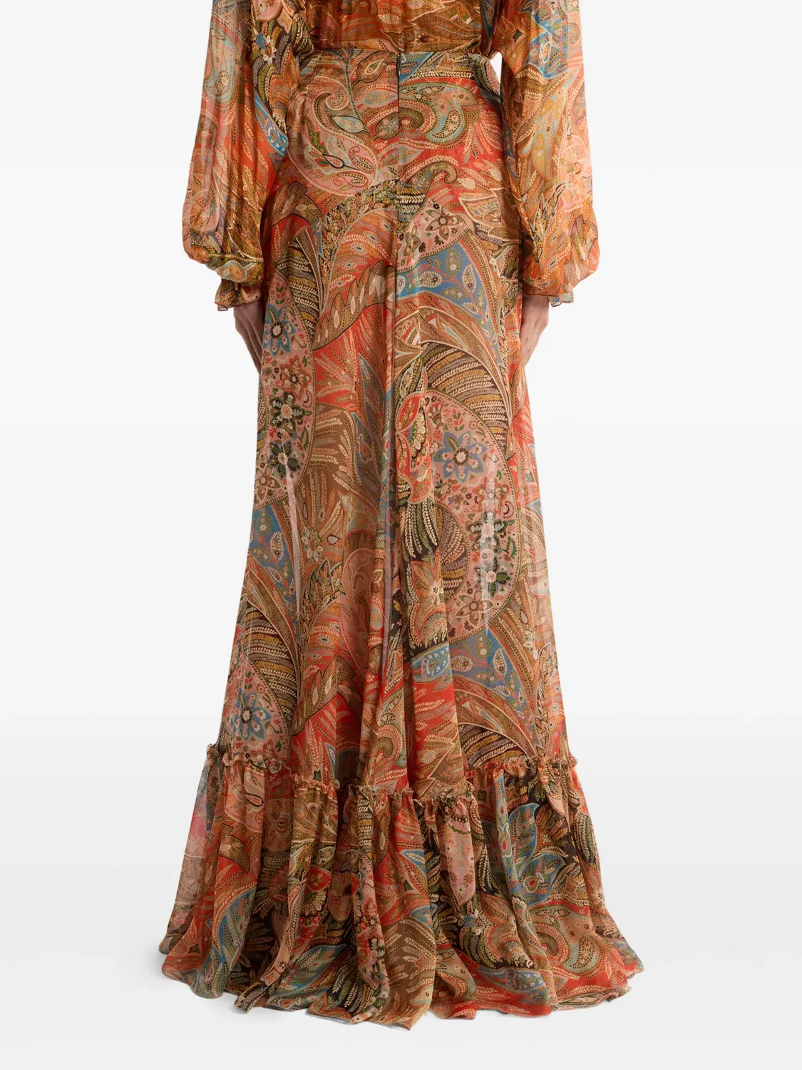 Макси-юбка с узором пейсли ETRO, нейтральные — фото 2