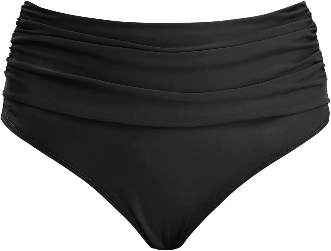 Женские бикини-шорты с высокой талией и утяжкой Retro, Black — фото 2