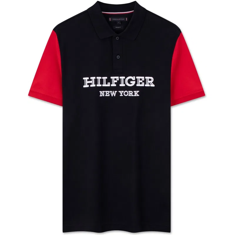 Мужская футболка-поло с коротким рукавом Tommy Hilfiger Red Black XLG
