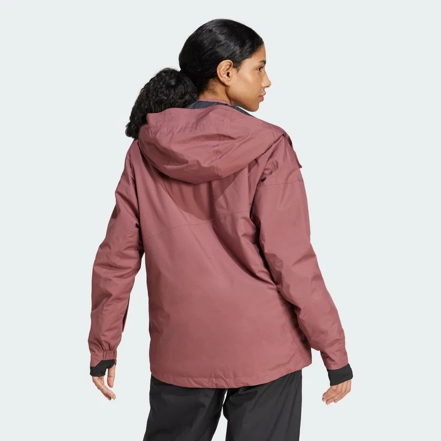 Женская утепленная куртка с принтом Terrex Multi 2l Rain.Rdy Insulated Jacket adidas, Bodro — фото 2